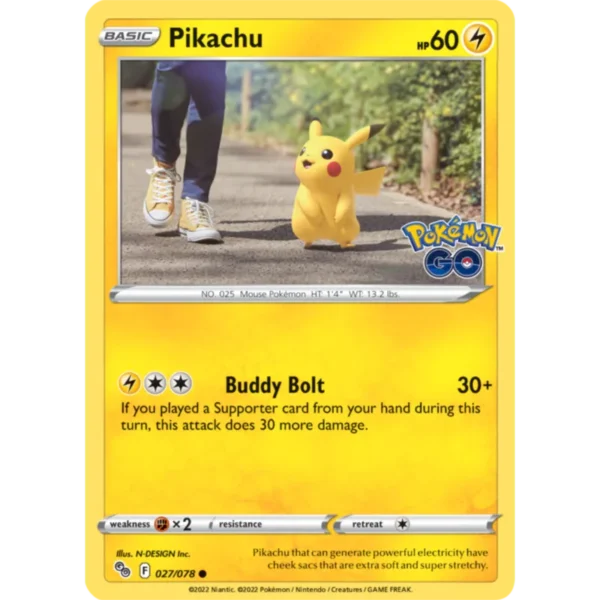 Pokémon TCG Pokémon Go Pikachu 027