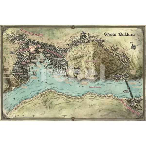 Dungeons and Dragons Zstąpienie do Avernusa Mapa miasta