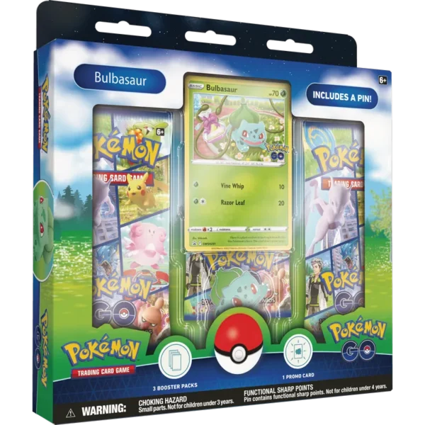 Pokémon TCG Pokémon GO Pin Collection Display Bulbasaur z lewej