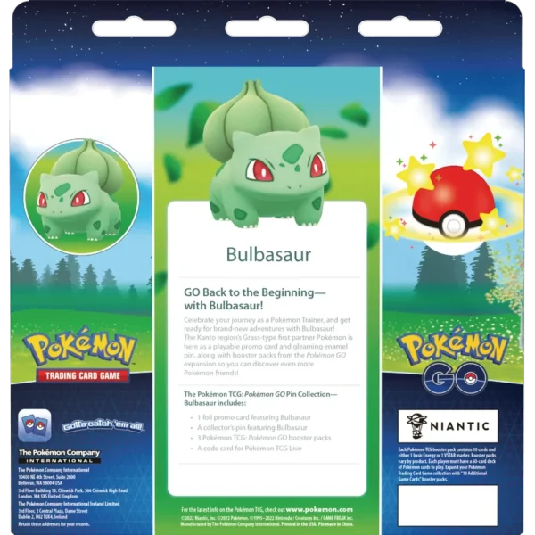 Pokémon TCG Pokémon GO Pin Collection Display Bulbasaur Tył