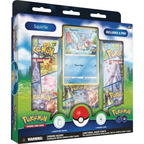 Pokémon TCG Pokémon GO Pin Collection Display -Squirtle z lewej