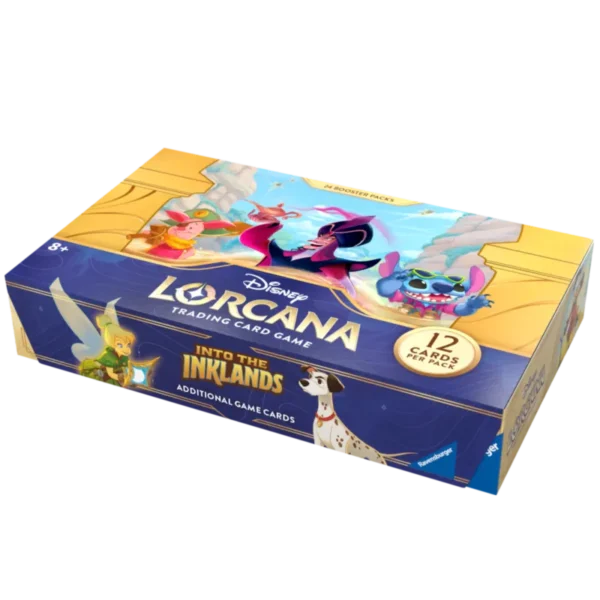 Zamknięty Booster box zawierający 24 boostery z serii Disney Lorcana Into The Inklands