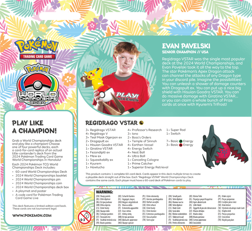 Evan Pavelski Talia Mistrza w kategorii Senior Regidrago VSTAR tył produktu