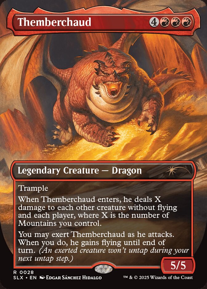 MTG Karta, Themberchaud, Legendary Creature - Dragon, Universes Within