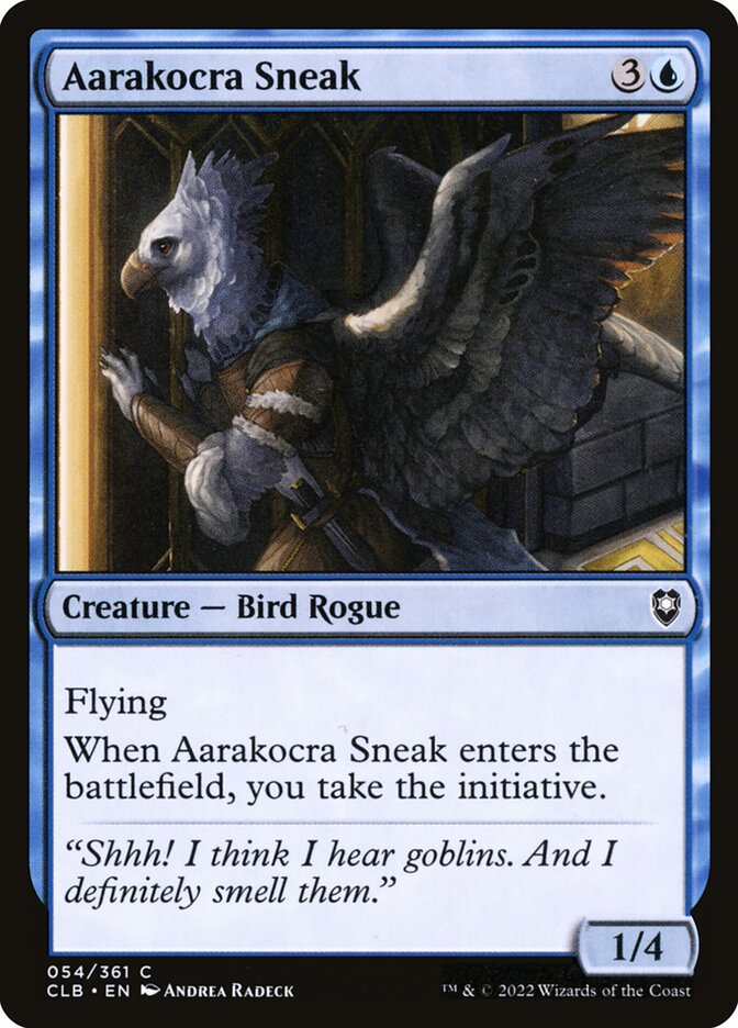 Aarakocra Sneak Creature - Bird Rogue MTG Card Set Battle for Baldurs Gate