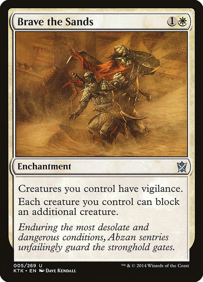 MTG Karta, Brave the Sands, Enchantment, Set: Khans of Tarkir